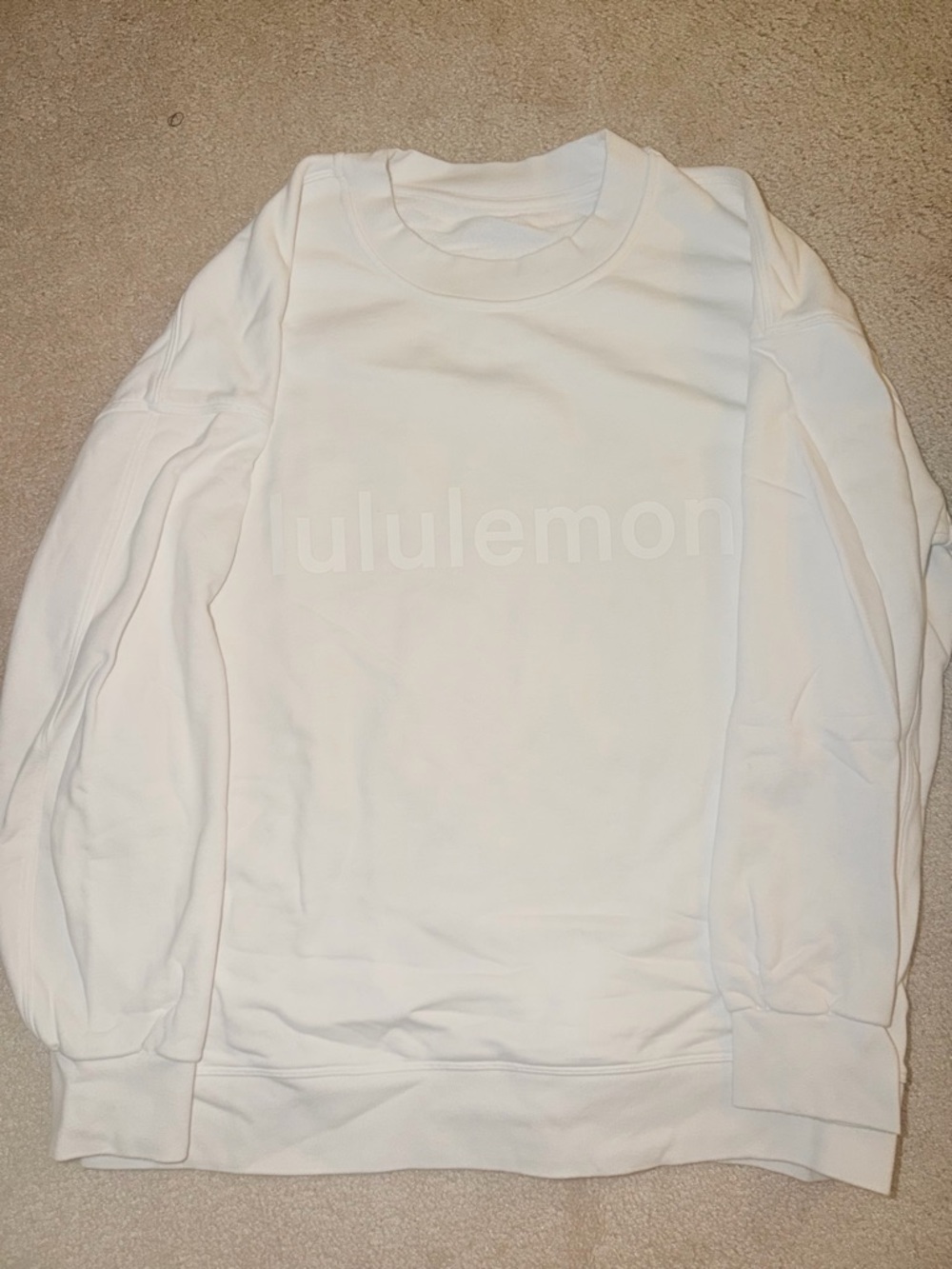 lululemon athletica White Logo Crewneck Sweater